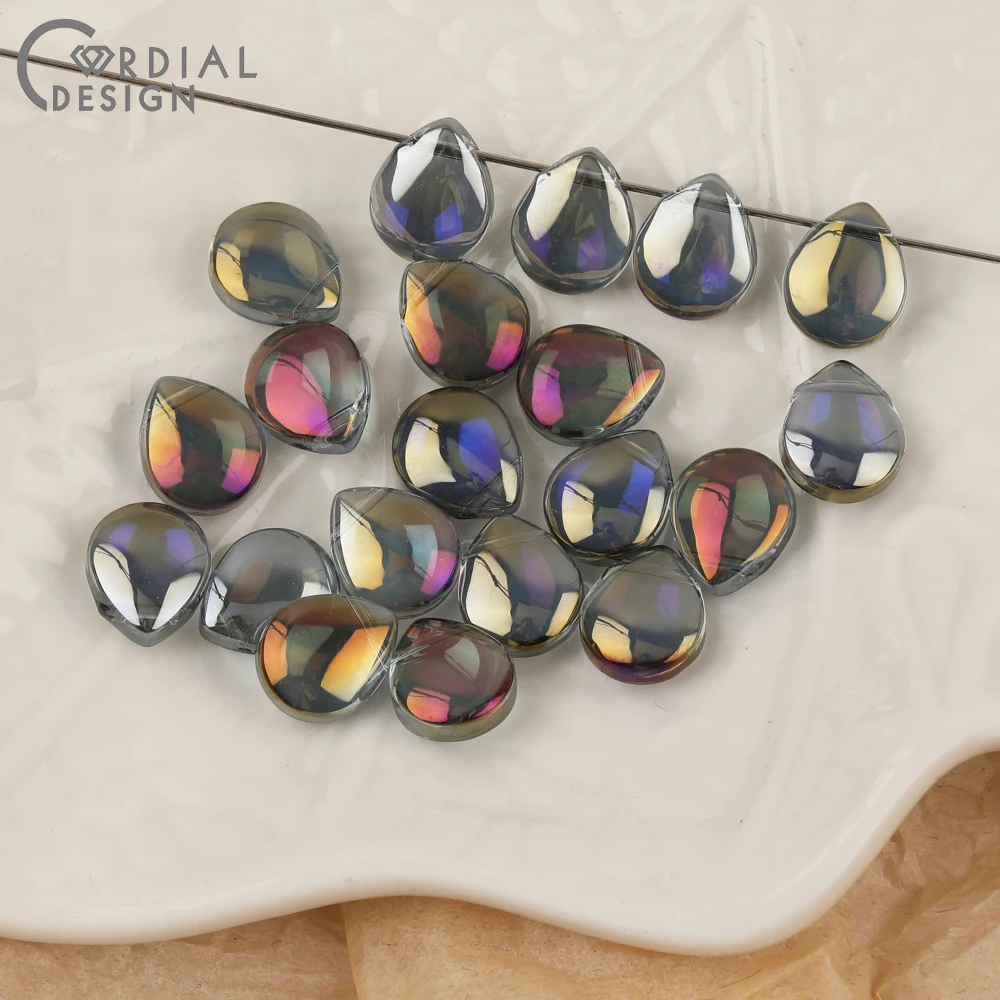Cordial Design 10*12MM 300pcs Beads Making/Hand Made/DIY Glass Bead/Aurora Effect/Waterdrop Shape/Jewelry Findings & Components - cordial