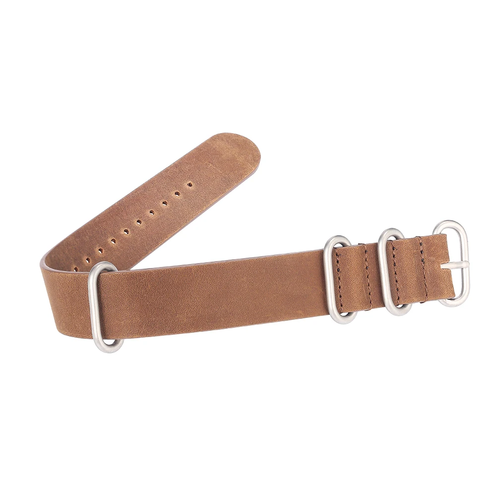 Boderry 22mm Wide Cowhide Strap(Gold Buckle) Suitable for all watches with 22mm lug width