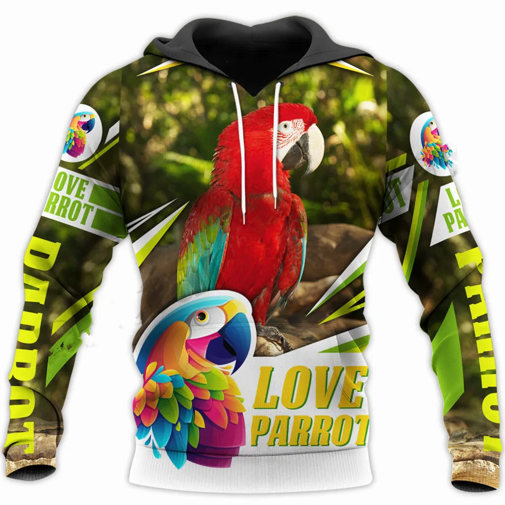 

Newest 3D Print Parrot Bird Lover Gift Art Funny Streetwear Casual Unique Unisex Hoodies/Sweatshirt/Zipper Tops