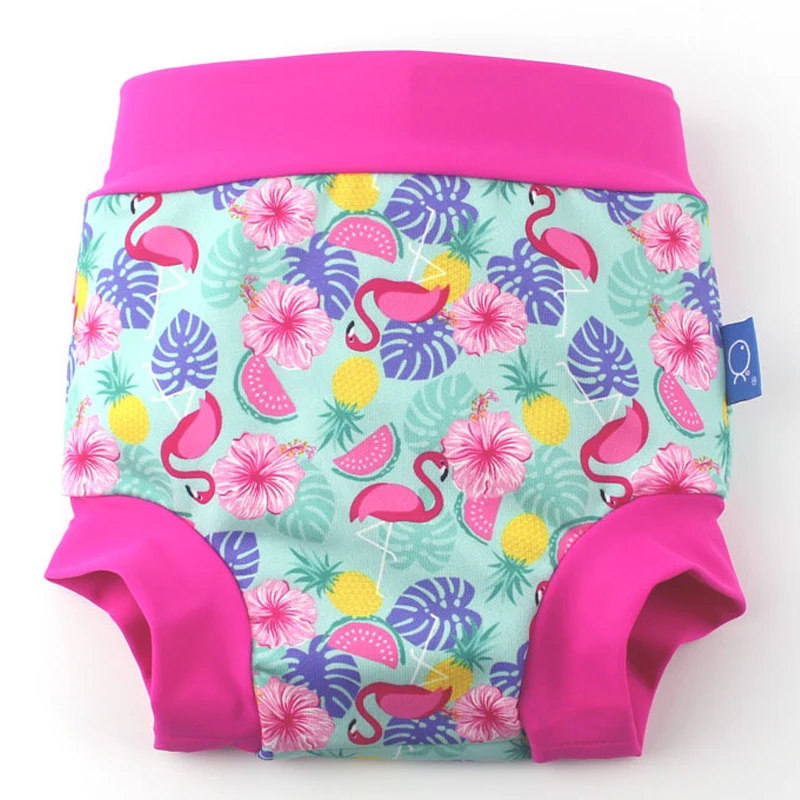 Swim Diaper Waterproof Diapers Cloth Diapers Infant Children Leakproof Swimming Nappies Newborn Baby High Waist Swimming Trunks Baby Boys Girls Cartoon Printed Cloth Diaper