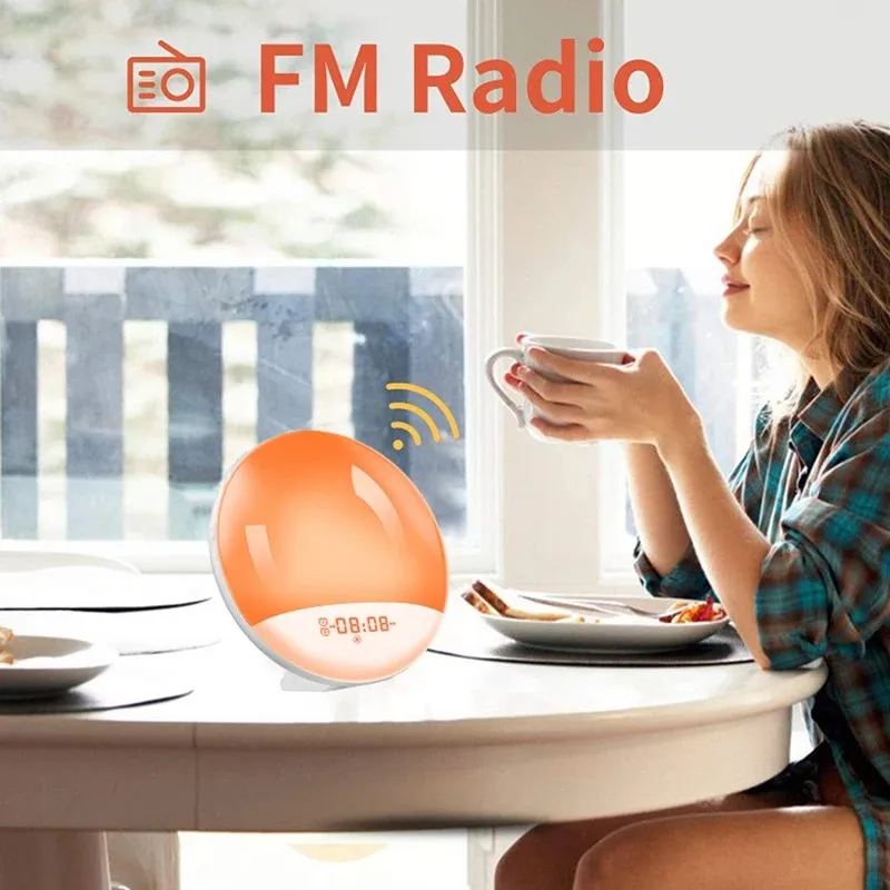 Sunrise Alarm Clock with FM Radio and Night Light