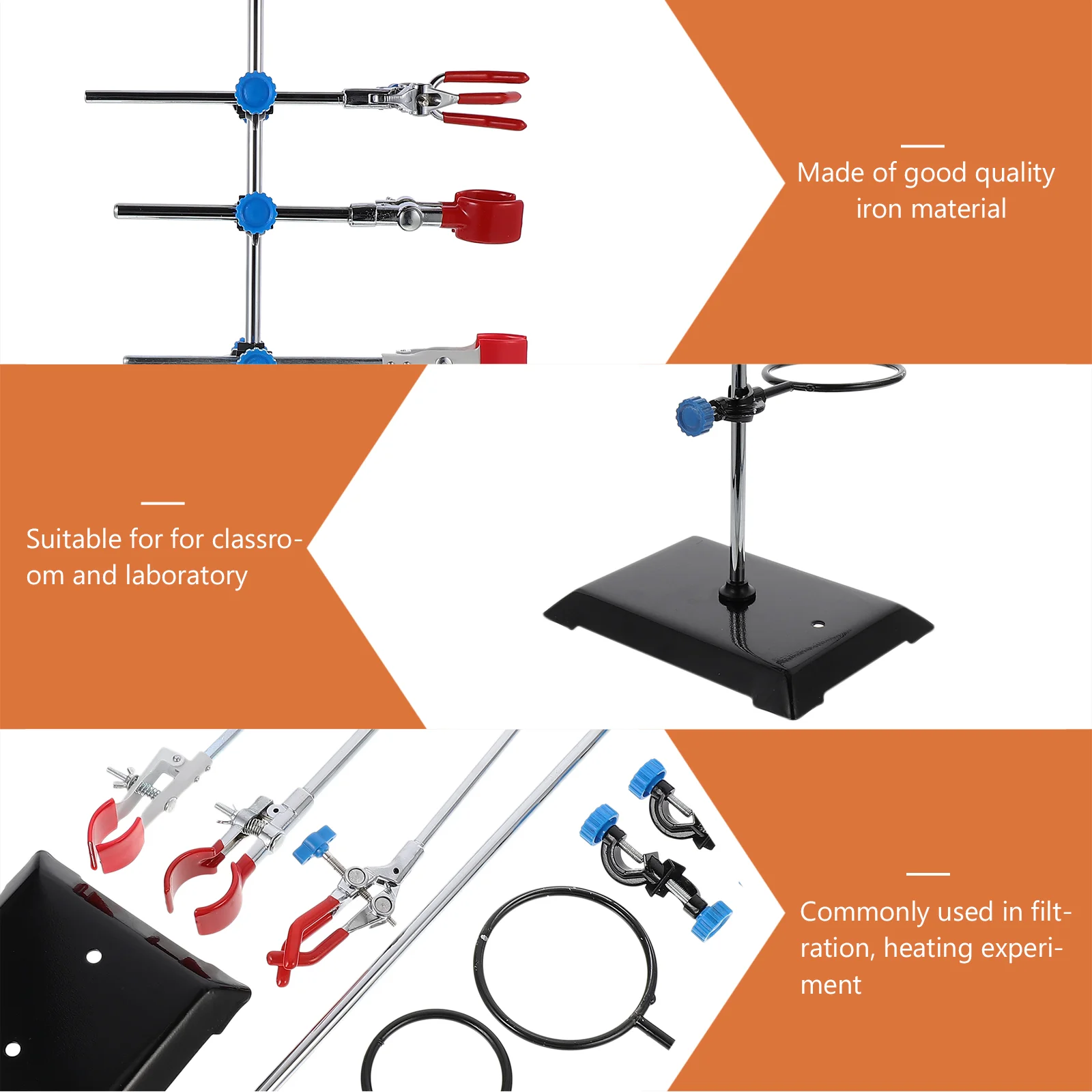 Stand Flask Laboratory Support Retort Equipment Kit Metal Rack