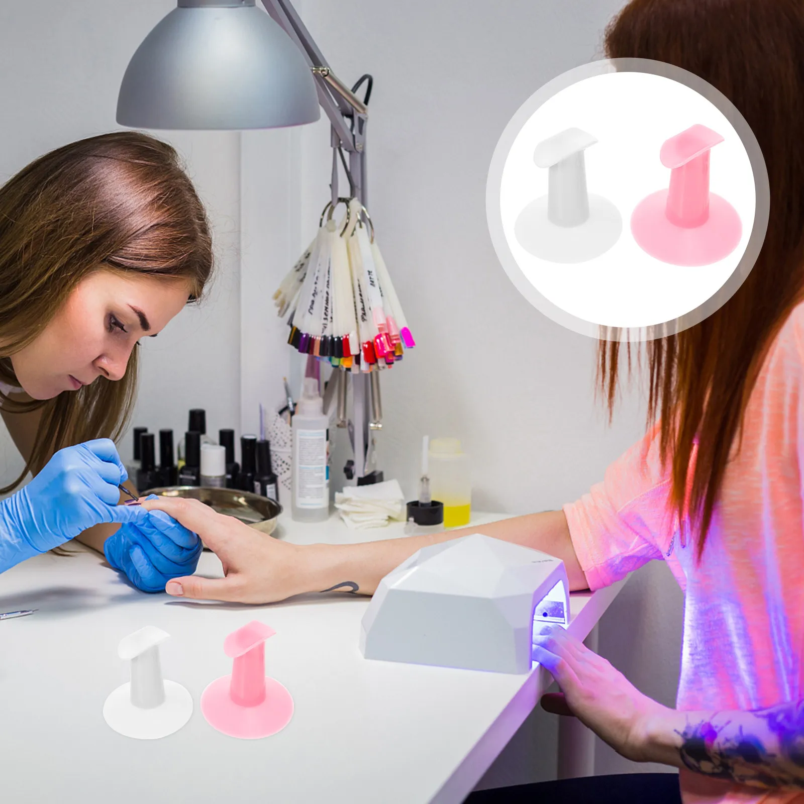 10Pcs 매니큐어 손가락 스탠드 네일 아트 홀더 살롱 가정용 편안한 손가락 고..