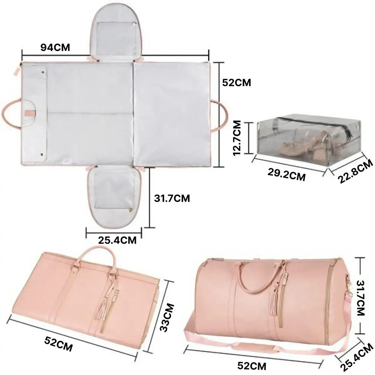 Customizable Outdoor Fitness Bag Large Capacity Travel Duffle Handbag Foldable Suitbag Waterproof Clothes Totes Gym Duffle Bag 4