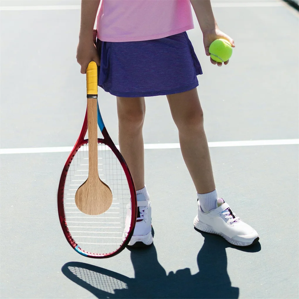 55cm Tennis Sweet Spot Racket Wooden Tennis Spoon Swing Training Racket Accuracy Practice Batting Hitting Equipment