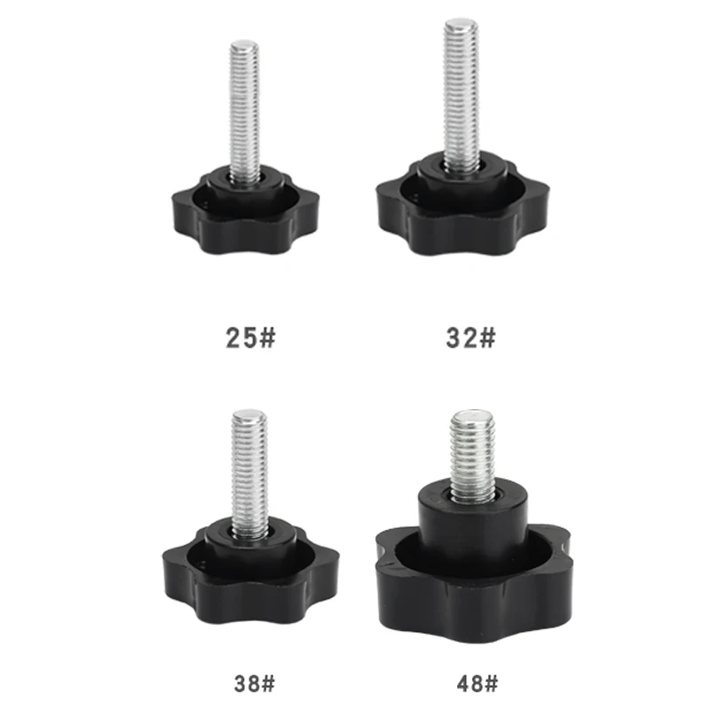 Star-Shaped Thumb Screw M4 M5 M6 M8 M10 M12 Plastic Handle Hand Tighten Screw Tightening Nuts Carbon Steel