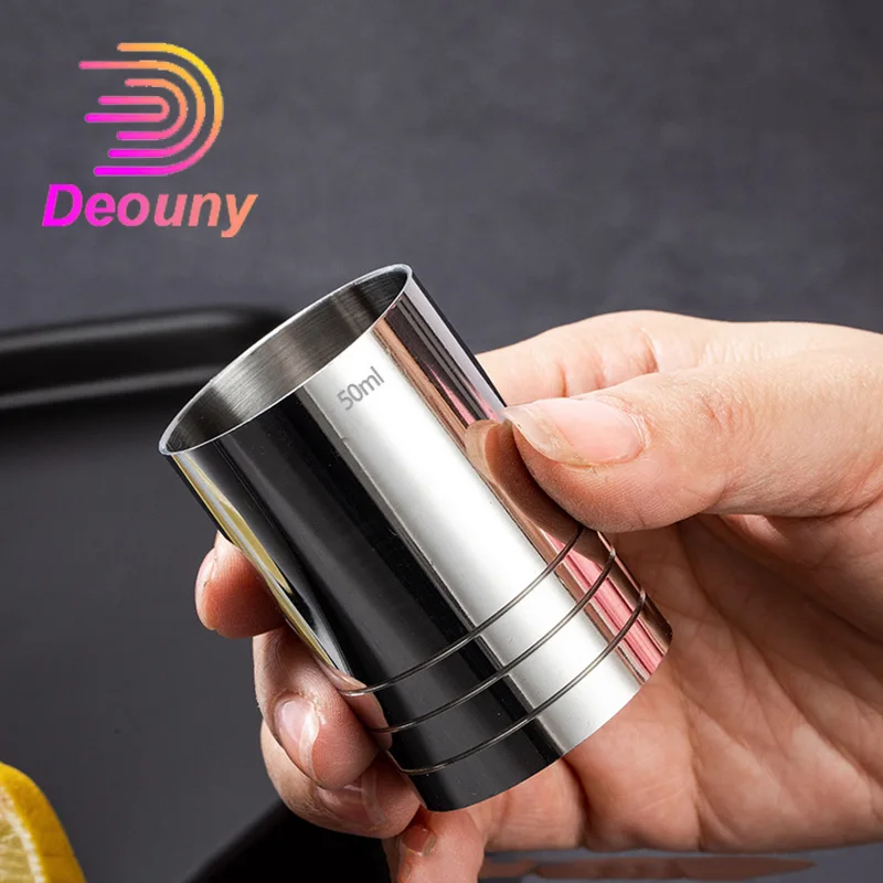 Measuring Jigger and Stainless Steel Cups 25/35/50ml Stainless Steel Jigger Measure Cup Thimble Cylinder Shape Bar Accessories