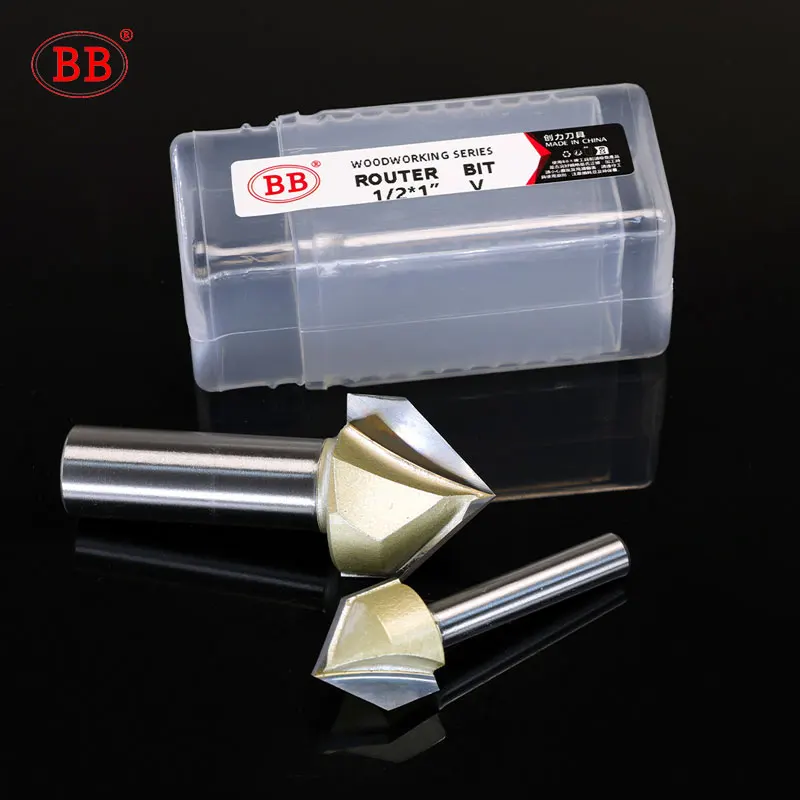 BB V Groove Slot Cutter Woodworking 60 90 120 Degree Chamfer