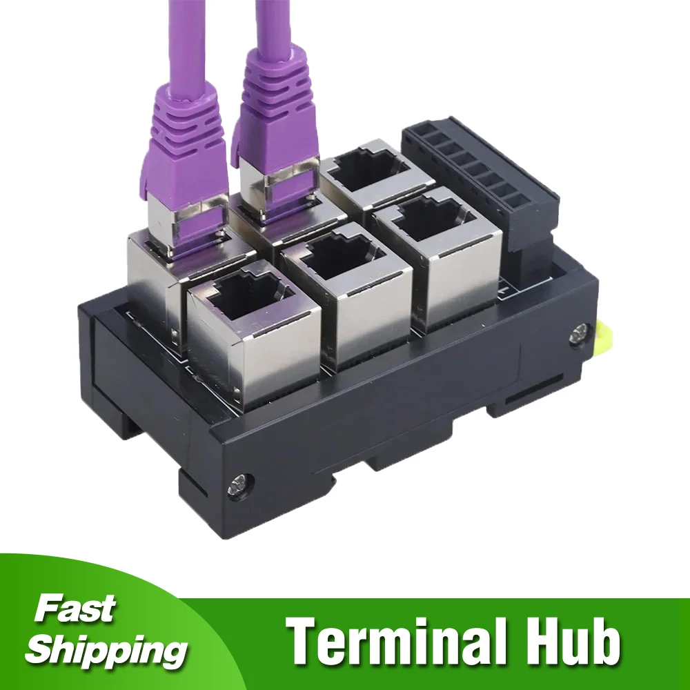 RJ45 Ethernet 6P Terminal Hub modülü 2 3 4 5 6 delik kanal Plug-in ağ bağlantı noktası