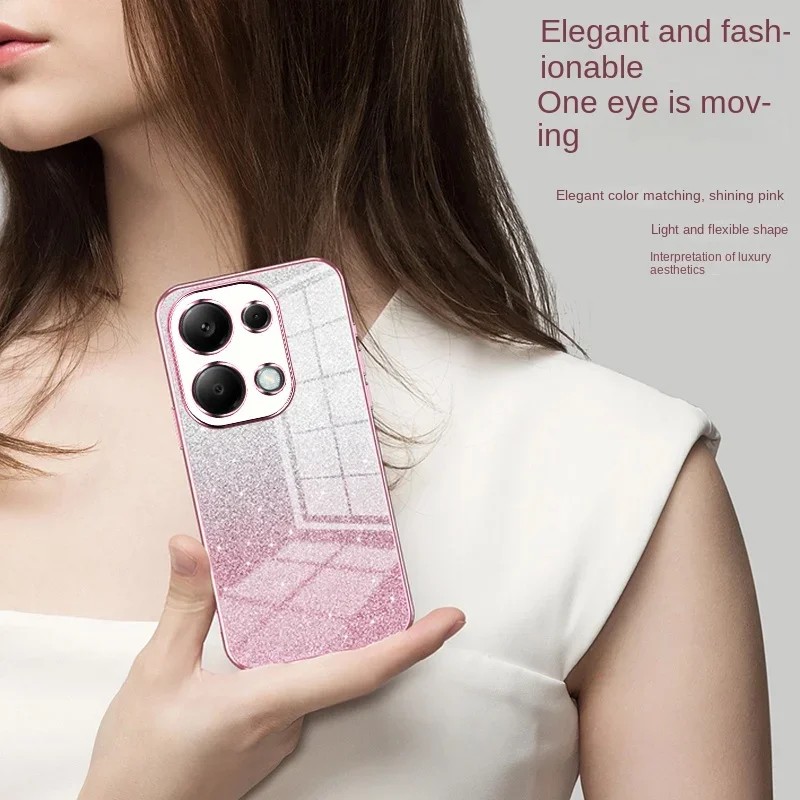 Sparkling Soft TPU Glitter Slim Protective Back Cover for Xiaomi Redmi Note 13 Pro