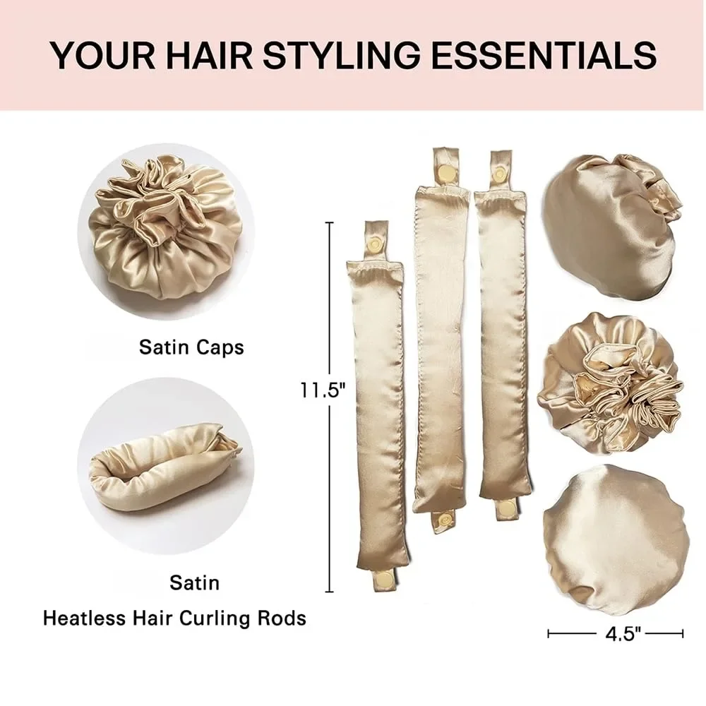 Heatless Curling Rod Headband Soft Hair Curlers No Heat Silk Curls Lazy Hair Rollers Sleeping Curler Styling Tools hair styling tool,hair curling tools