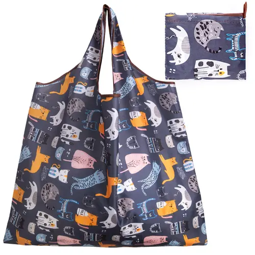 Big Size Thick Nylon Large Tote ECO Reusable Polyester Portable Shoulder Women's Handbags Folding Pouch Shopping Bag Foldable - Image 22