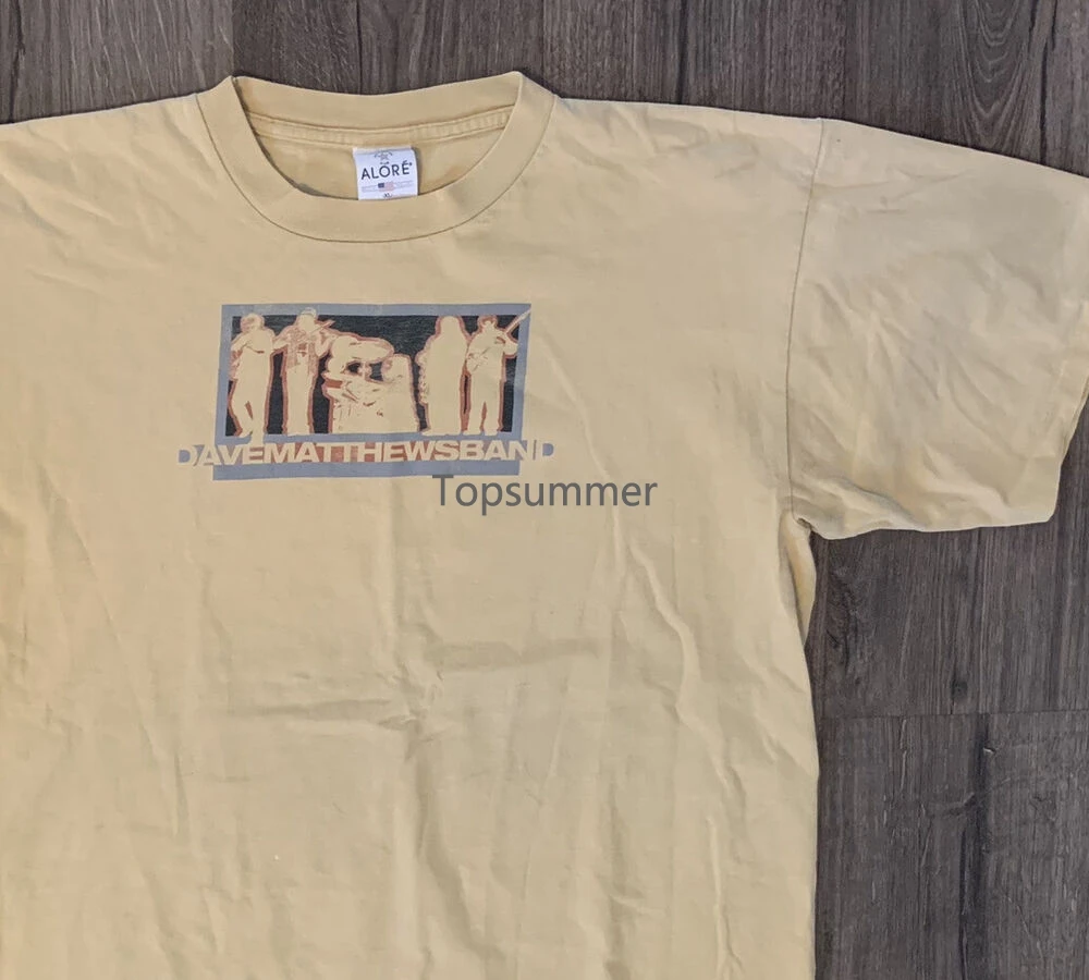 

Vintage 90S Dave Matthews Band T Shirt Mens Xl Made In Usa Single Stitch Yellow