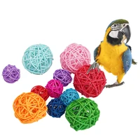 Pet Bird Toys Chewing Toys Bird Rattan Ball Toy For Parrot Budgie Parakeet Cockatiel Chewing Playing Toys Parrot Cages Toys 5pcs 1