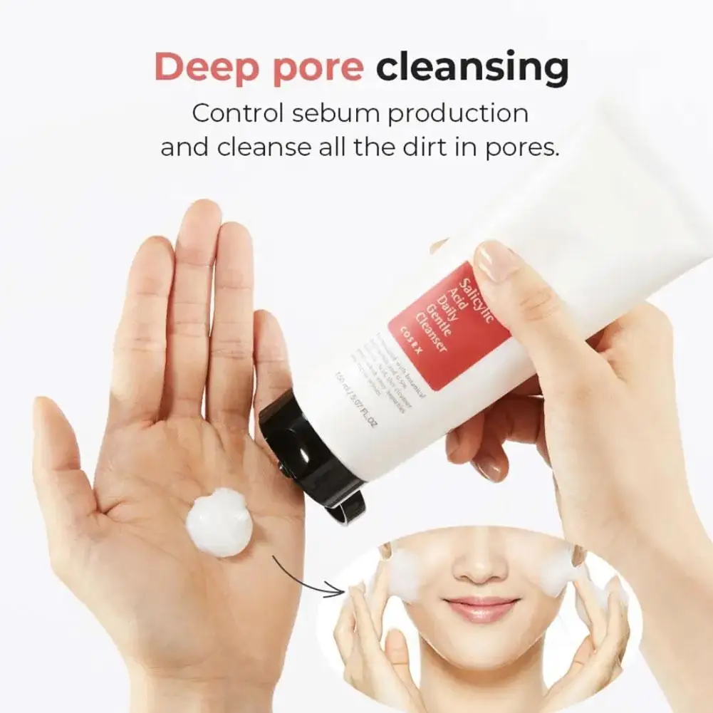 Salicylic Acid Daily Gentle Cleanser 150ml Facial Cleansing Blackhead Deep Exfoliating Clean Peeling Remove Acne Facial Cleanser 3