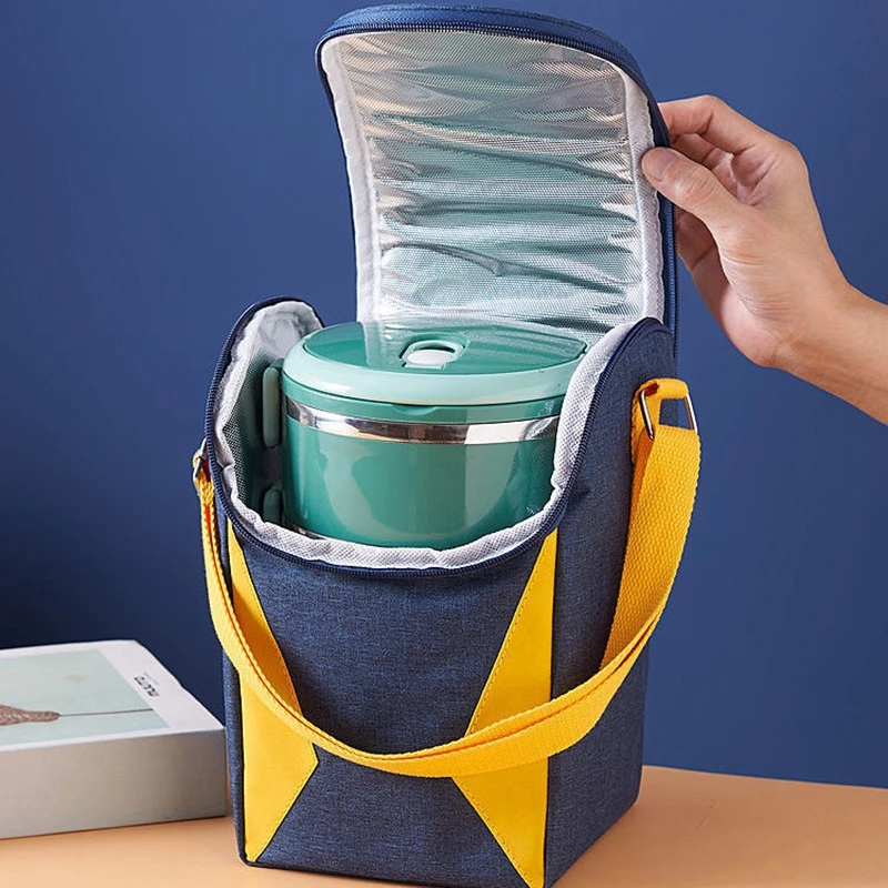 BYMONDY Oxford Thermal Cooler Bag Portable Fridge Keep Fresh Food Lunch Bags Work Bento Bag for Outdoor Picnic Ice Pack Lunchbox