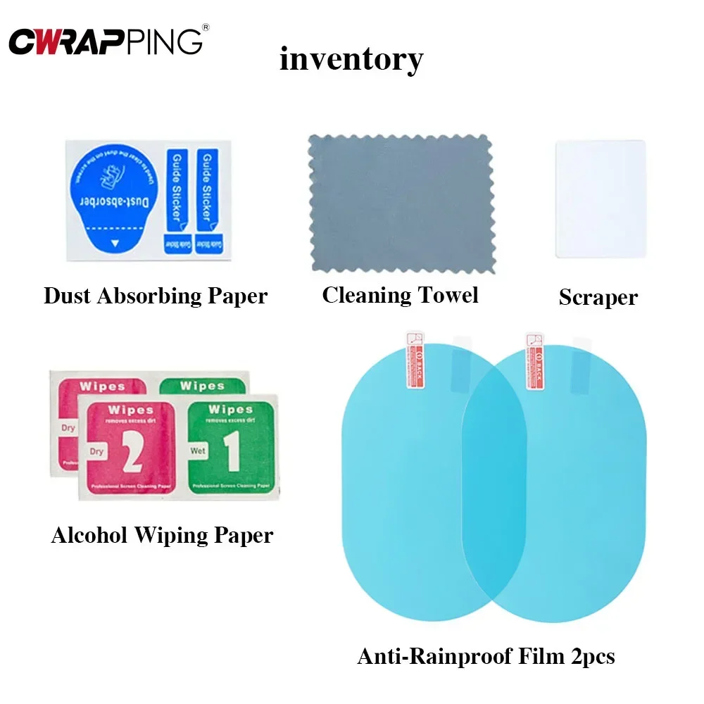 Car Stickers Vinyl Rainproof Waterproof Rearview Window Mirror Clear Protective Film Tuning Rain Proof Auto Accessories 4pcs