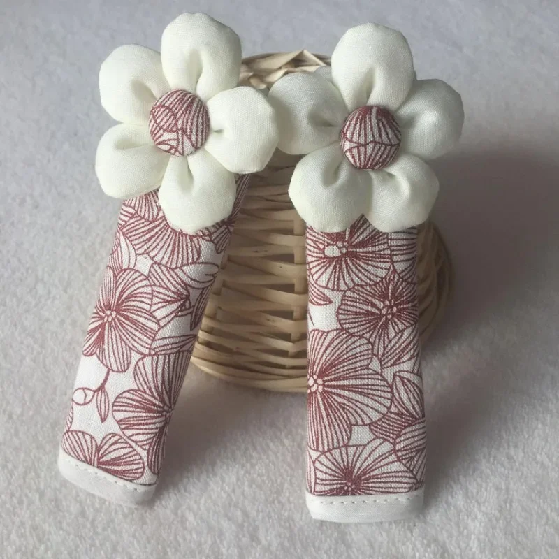 Anti-Static Flower Handle Cover Soft Floral Refrigerator Handle Covers Non-slip Thicken Door Knob Covers Refrigerator