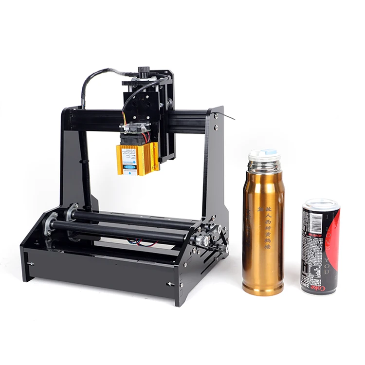 

DIY Rotation Laser Engraving Machine Useful for Dog Tags Mugs Bottles Logo Printer Working on Cambered Material