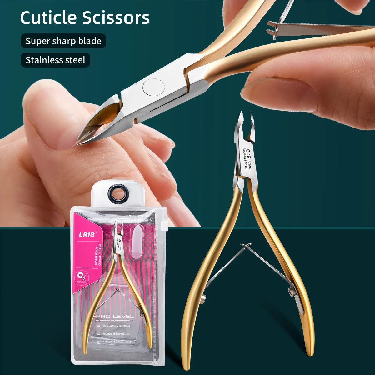 Description Picture 4 of itemGold Dead Skin Scissors Nail Salon Special Exfoliating Dead Skin Pliers Stainless Steel Nail Clipper Barb Scissors