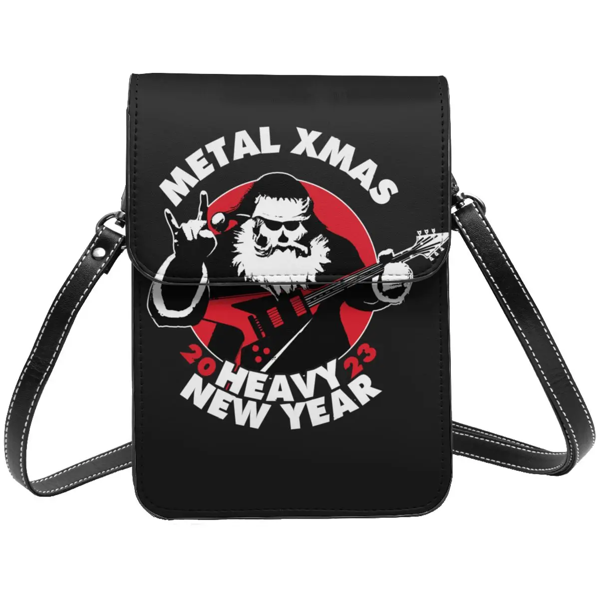 

Christmas 2023 Shoulder Bag Santa Claus Funny Gift Stylish Mobile Phone Bag Leather Business Student Bags