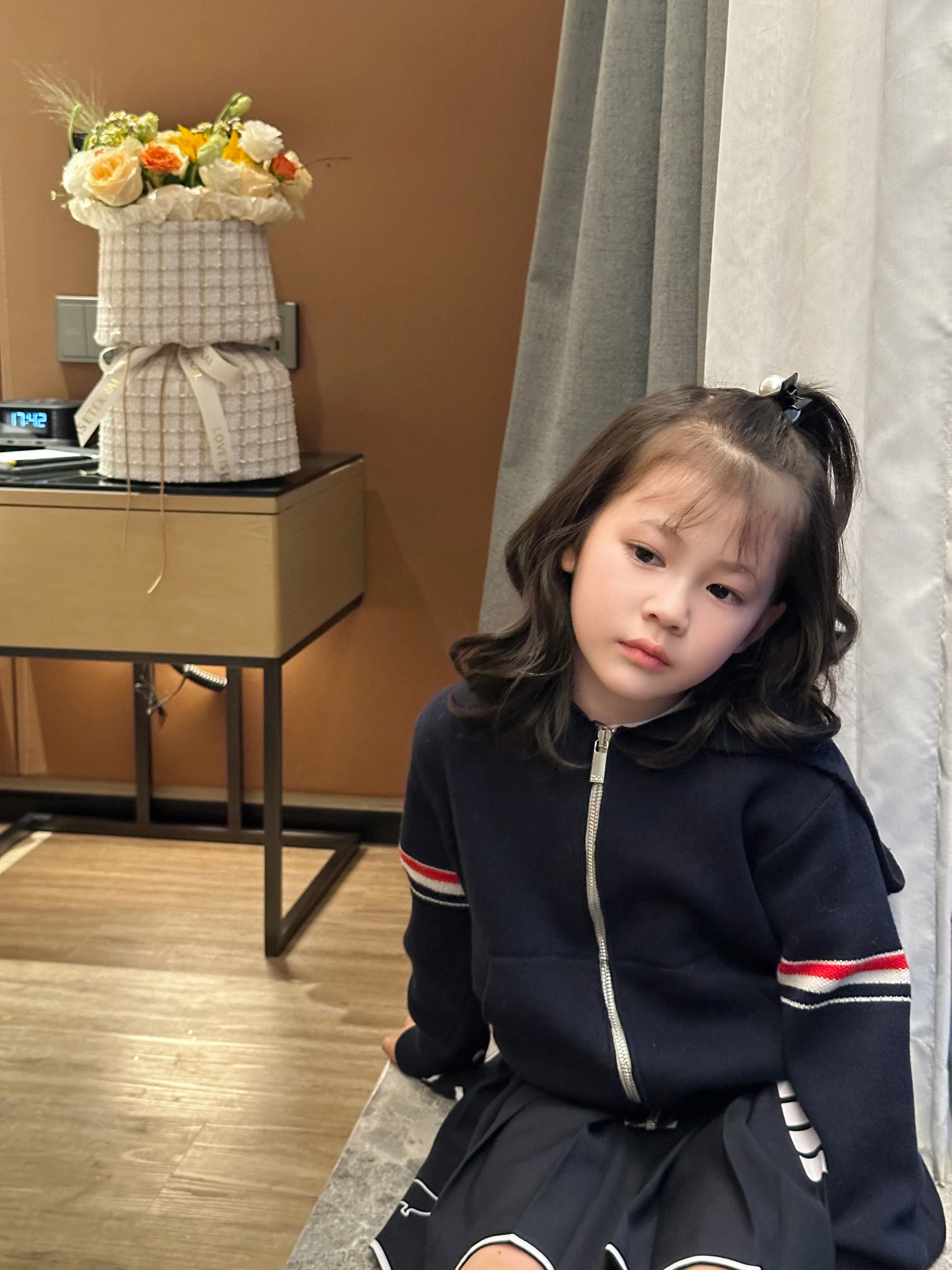 Tb 스타일 소년 소녀 대학생 네이비 지퍼 후드 카디건, 용수철 여름, 24 신상
