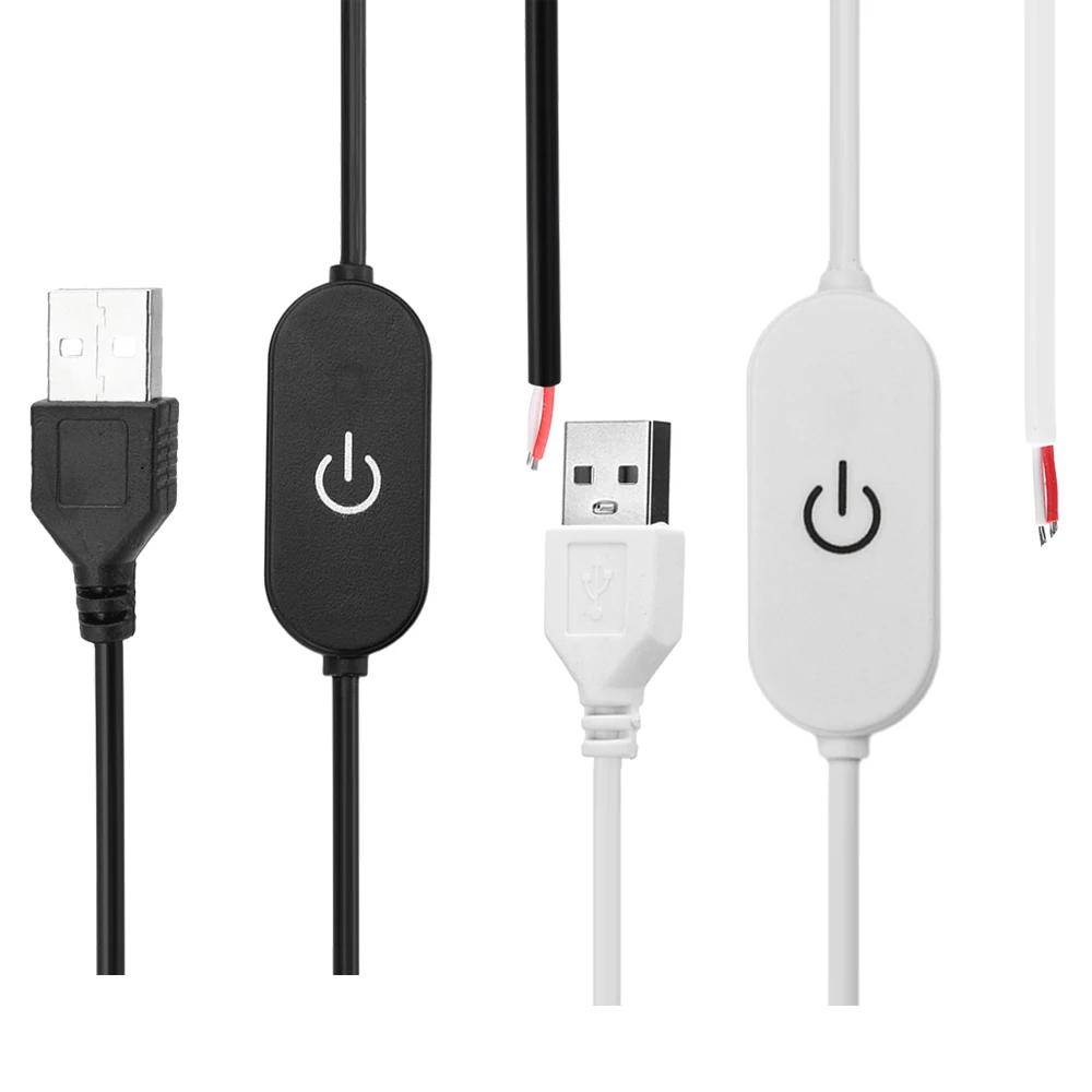 2A 5V 12V 24V USB Touch Dimming Switch Cable 2.0A to 2 Wire Output for Single Color LED Strip Lights led dimmer switch,led strip controller,smart dimmer switch,led strip switch,led string dimmer,led dimmer controller