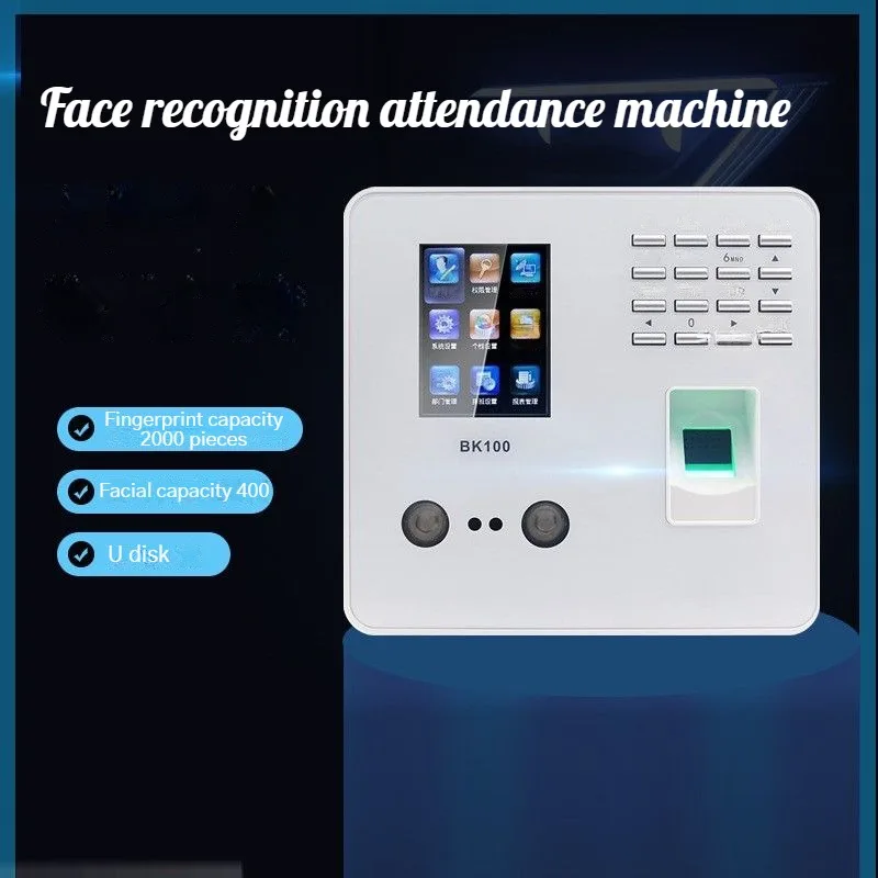 Bk100 Riconoscimento Facciale Fingerprint Time Presenze Machine Punch Card Machine Riconoscimento Facciale Password Sign In Machine