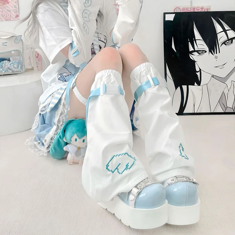 Description Picture 2 of item1Pair Fashion Flared Leg Warmers Sweet Lolita Long Socks For Women Girls Cartoon Cute Calf Socks Kawaii Warm Long Socks Gifts