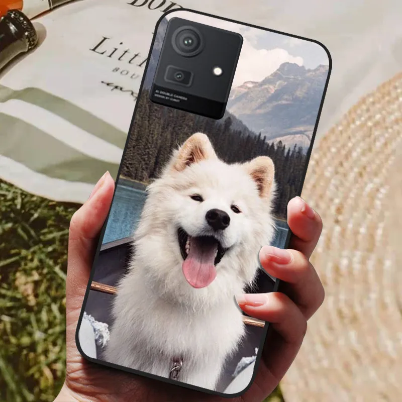 Stylish Cool Painted Black Silicone TPU Soft Phone Shell - Protective Case Cover