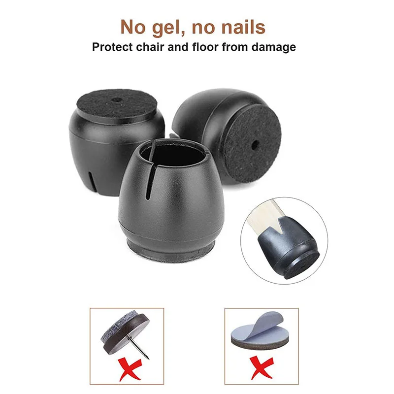 32 Pcs Chair Leg Caps Silicone Feet Protector Pads Furniture Table Covers Non Slip Furniture Leveling Feet Home Decor