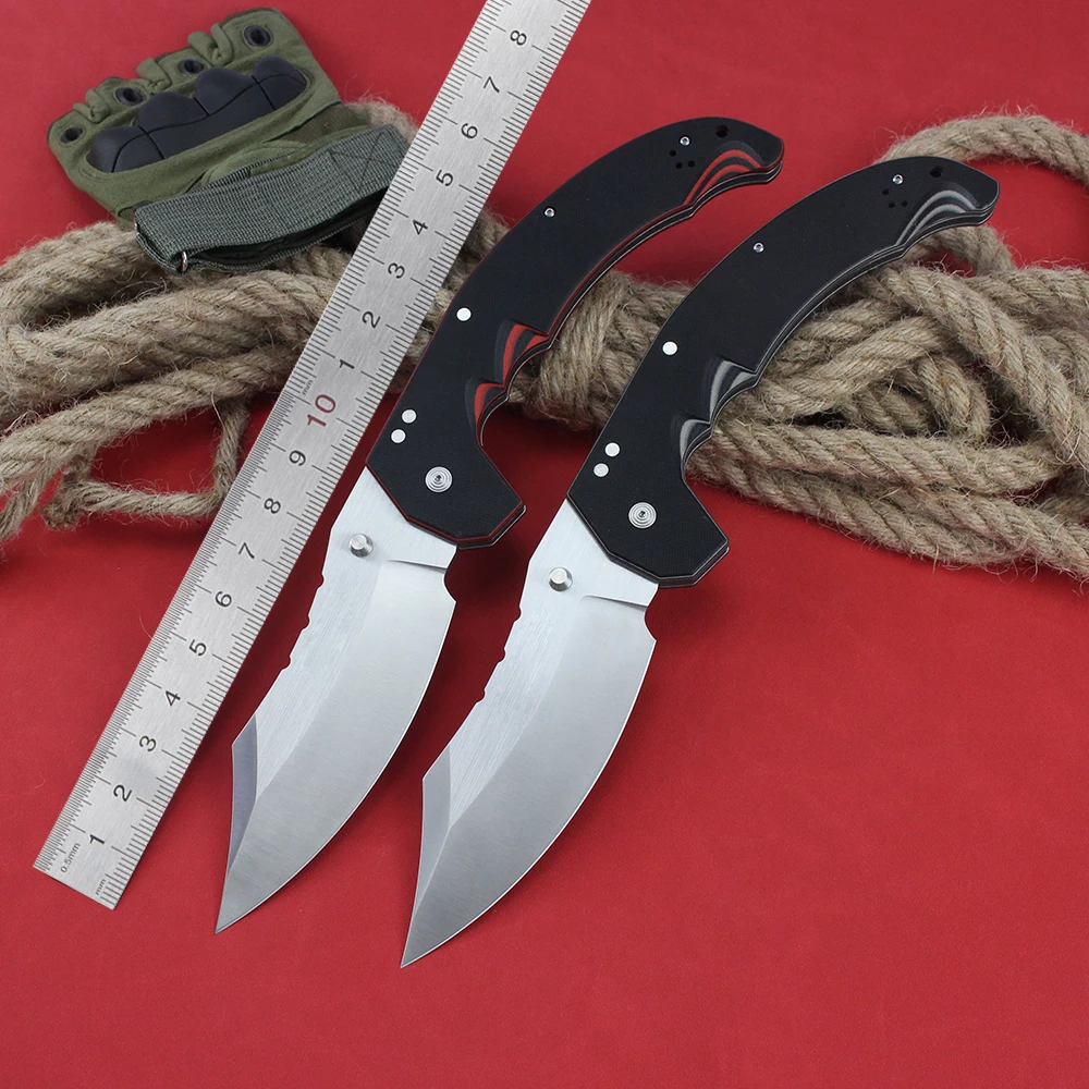 Cold Large MAYHEM Folding Knife Aus10A Steel Twotone G10 EDC Multipurpose Outdoor Survival Hunting Tanto Pocket Knife folding knife