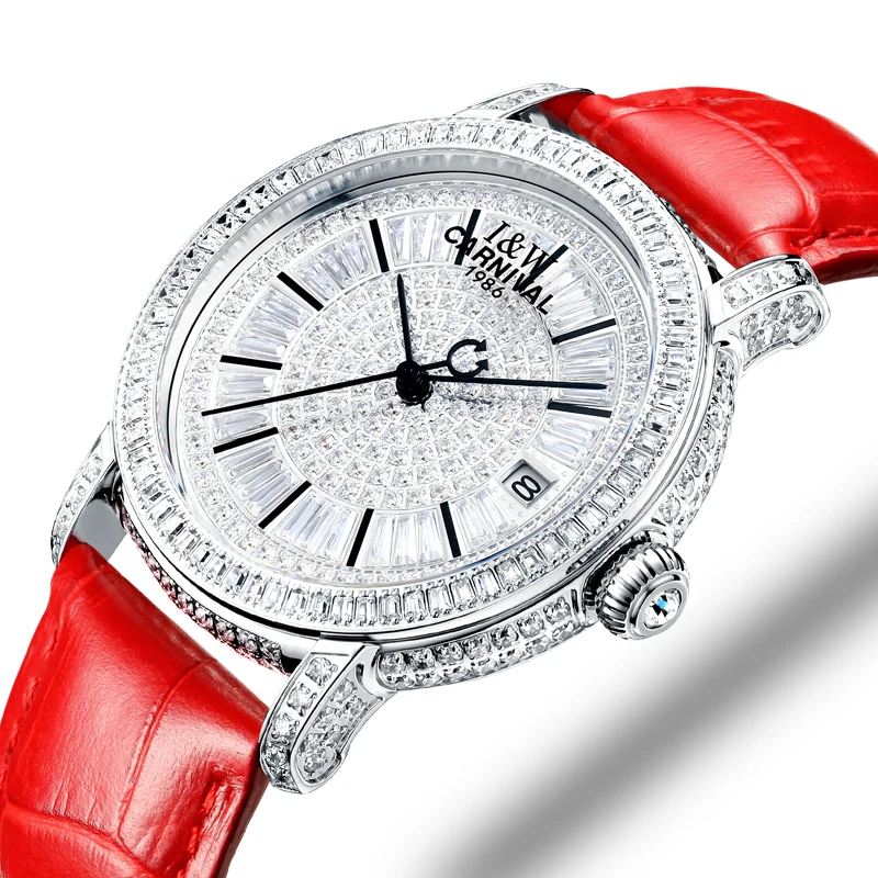 

New Switzerland Carnival Luxury Brand Full Diamond MIYOTA Automatic Mechanical Sapphire Women Watches Waterproof Clock C86905-2