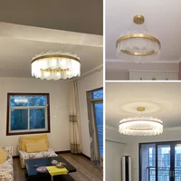Lustre en cristal moderne pour chambre à coucher et salle à manger, art simple, éclairage intérieur, plafond 4