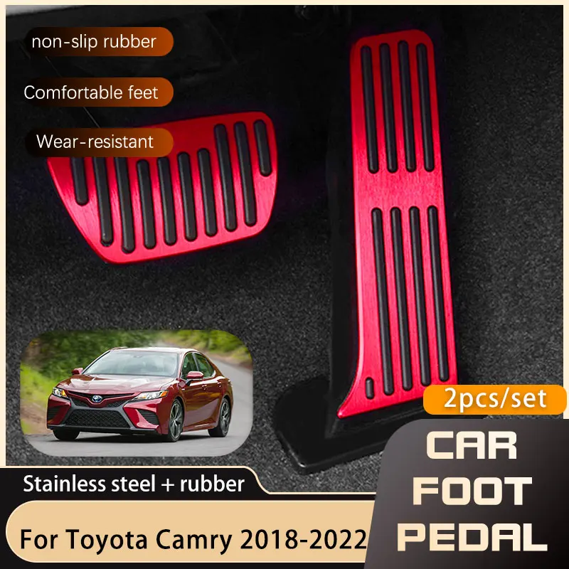 

2 PCS Car Foot Pedals For Toyota Camry Daihatsu Altis XV70 2018 2019 2020 2021 2022 Accelerator Brake Non-slip Pedal Cover Pads