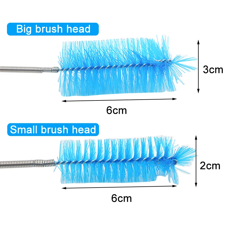 Aquarium Cleaning Brush for Water Filter Pump Lily Pipe Air Tube Hose Stainless Steel Fish Tank Brush Water Pump Accessories Best Sellers In Pet Supplies
