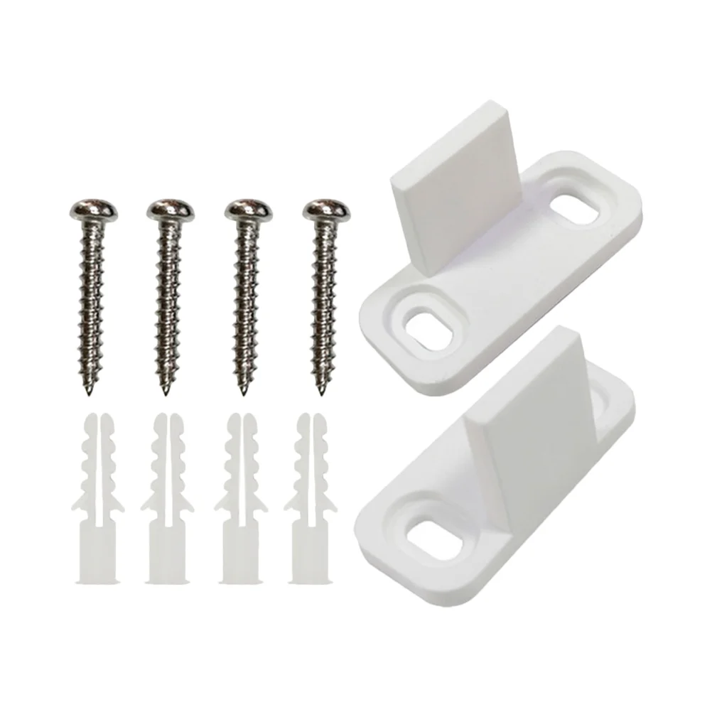 

2 Pcs Guide Barn Floor Rails Flooring Door Track Stopper Carbon Steel Sliding Bottom
