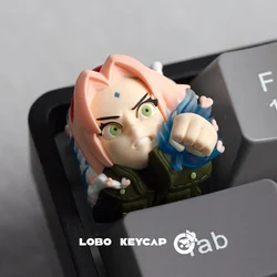 Sasuke & Sakura Anime Resin Artisan Keycaps for Mechanical Keyboards - Custom Gamer Gift (Hokage - Sakura)