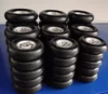 1 Pair Of High Quality CNC Aluminum accessories Rubber Wheel Tire 3" 3.5''  4'' for RC airplanes 2