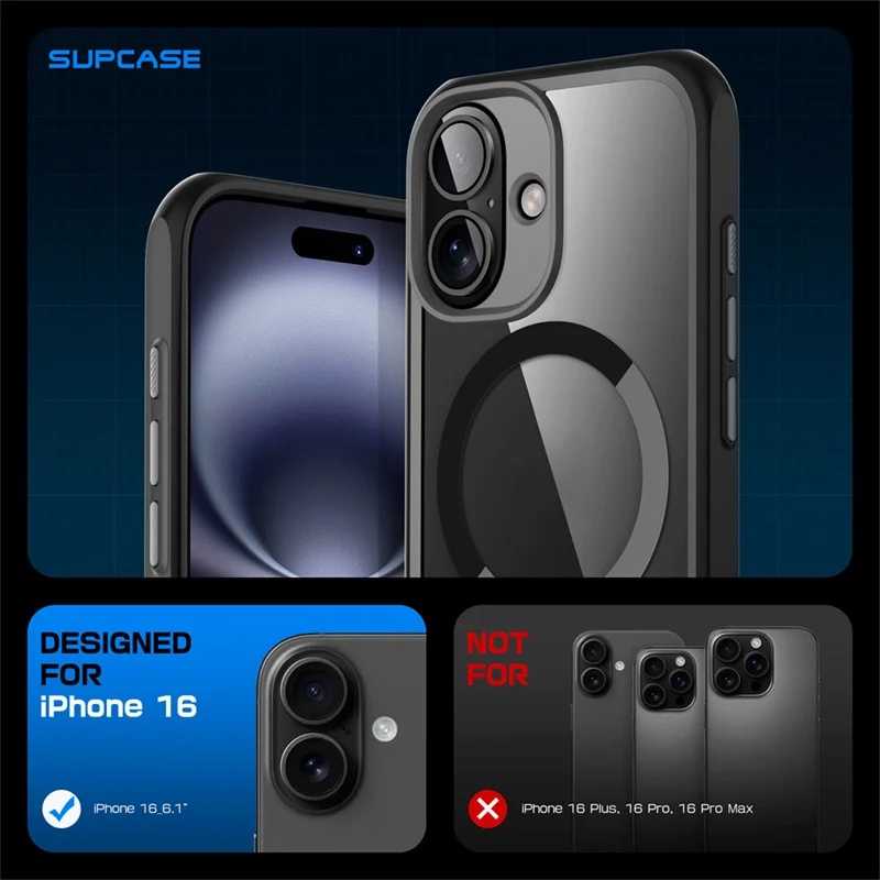 For iPhone 16 Case with Camera Control Capture Button SUPCASE UB Mag Slim Shockproof Protective Magnetic MagSafe Phone Case 3