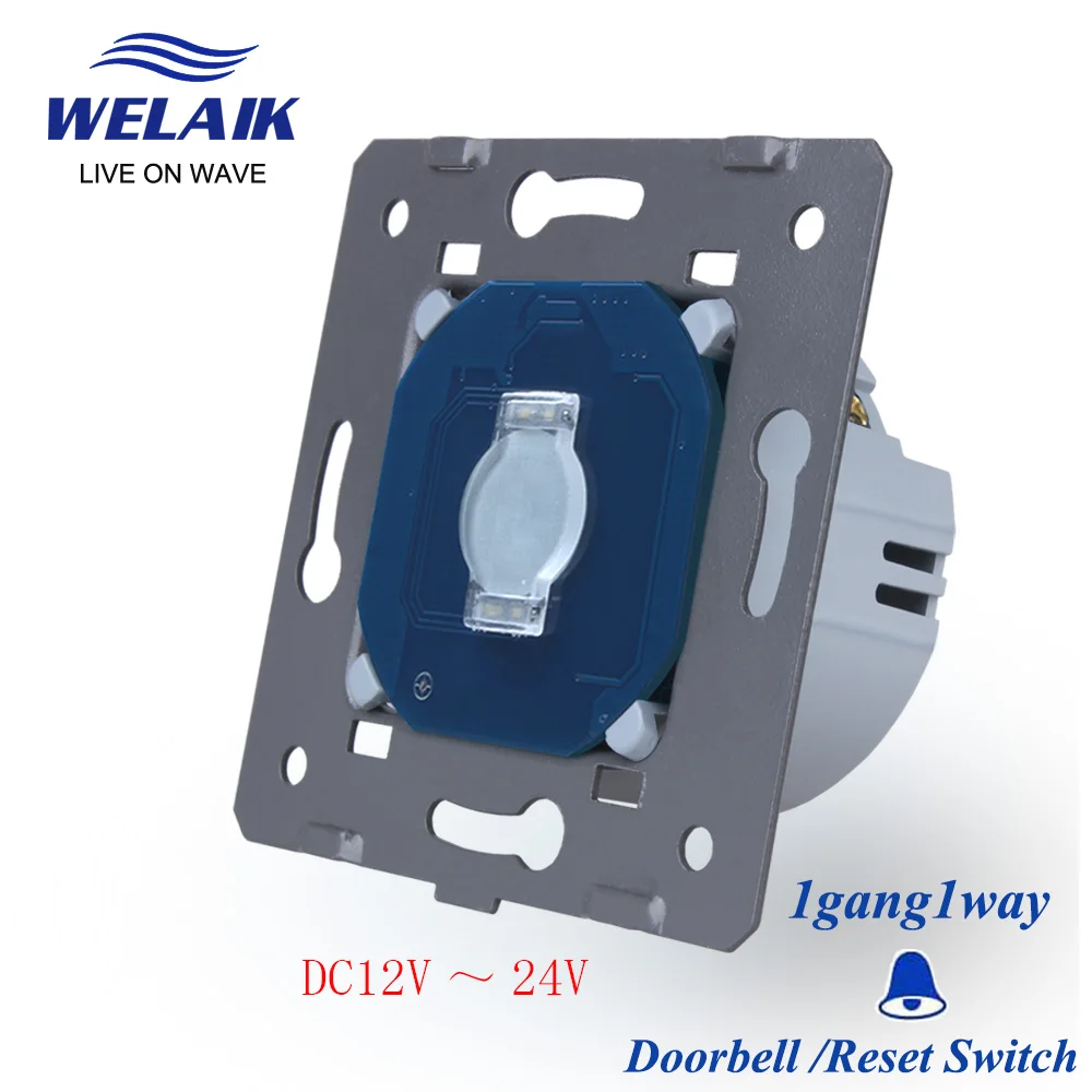 Welaik ue 12 24 24v Entrada de Reposição Campainha Parede Interruptor Toque Peças Carga Independente 1gang 1way A911-ch