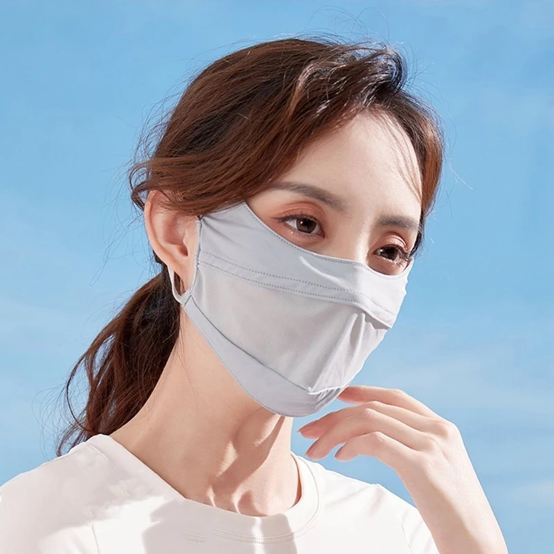Ice Silk Breathable Outdoor Face Mask for Women – Ideal for Driving, Hiking, and Sports