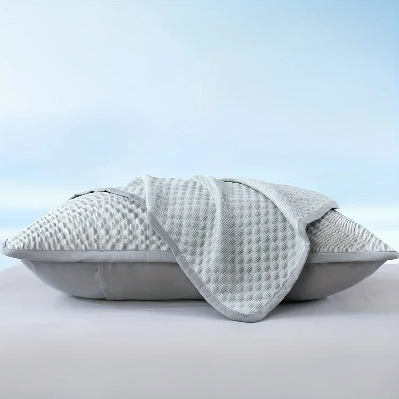 Breathable Ice Silk Pillowcase Set Summer Cooling Bedding