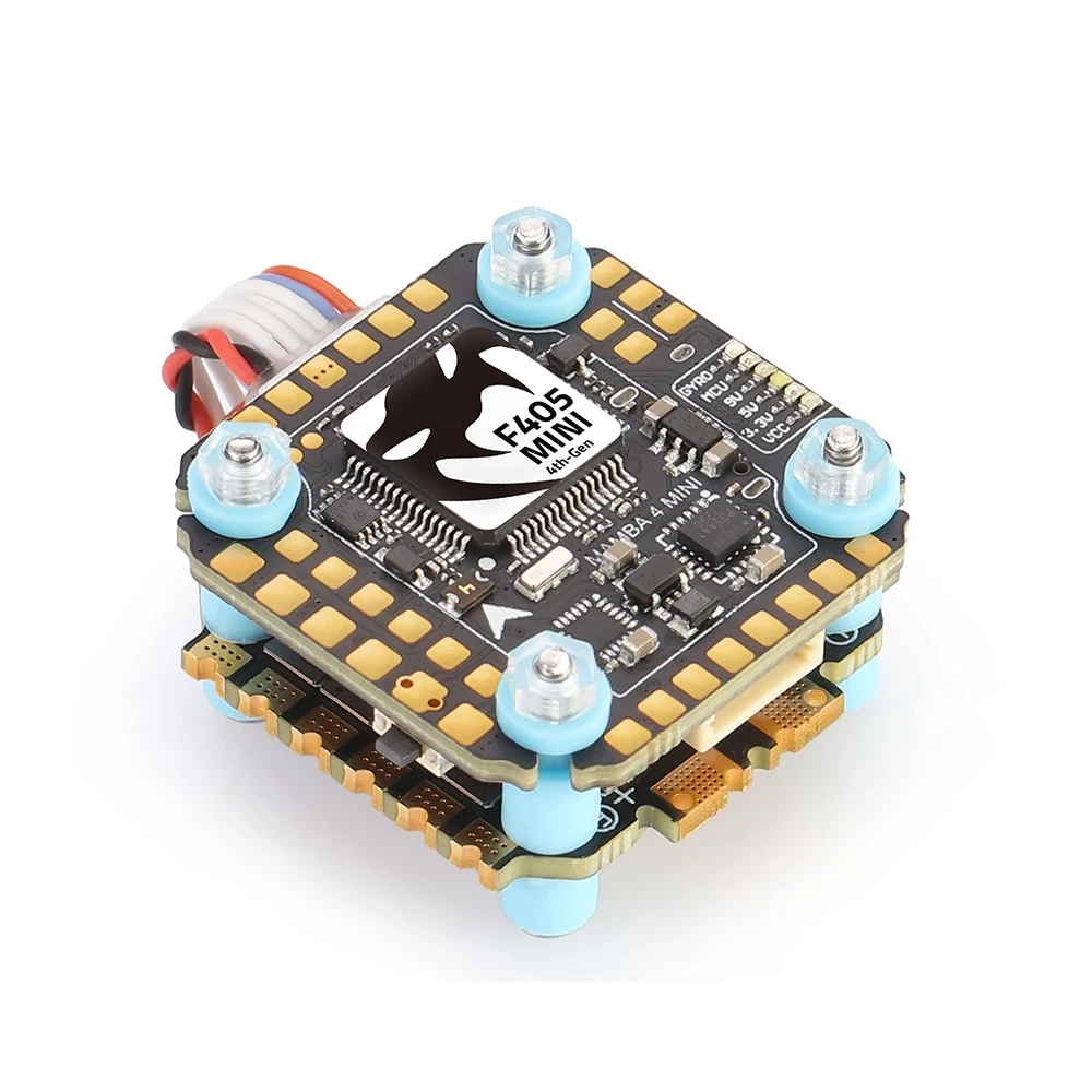 Kit contrôleur de vol DIATONE MAMBA MK4 F405 MINI et ESC F40 BLS 40A, câbles de liaison et soudures détaillées