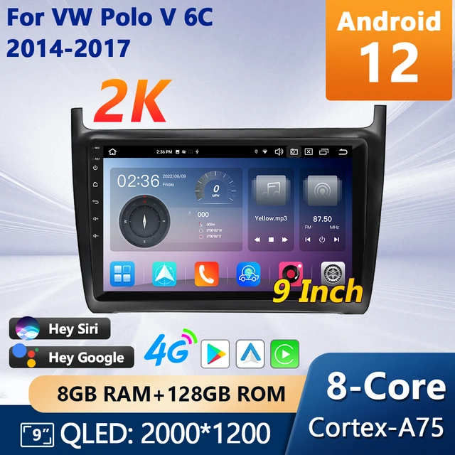 Android Radios For Volkswagen VW Polo V 6C 2014-2017 Car Stereo With  Bluetooth Screen DSP Carplay Auto Multimedia Player - AliExpress