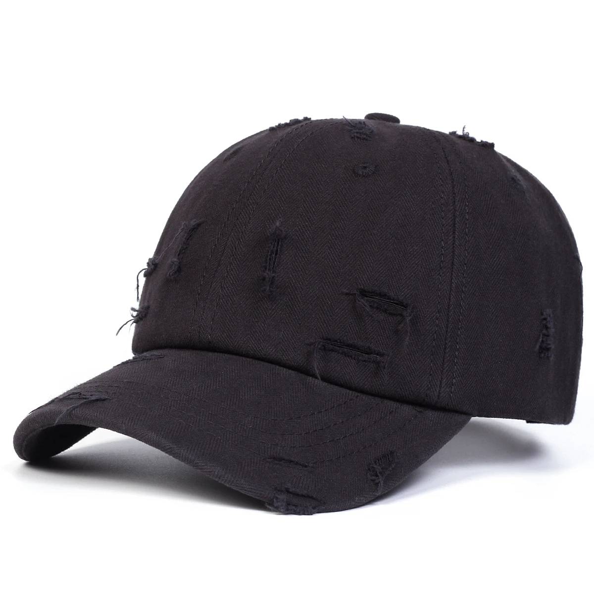 Unisex Zerrissene Jeans-Baseballkappen Frühling Herbst Outdoor Verstellbare Freizeithüte Sonnenschutzhut Sportkappe – Detail 2