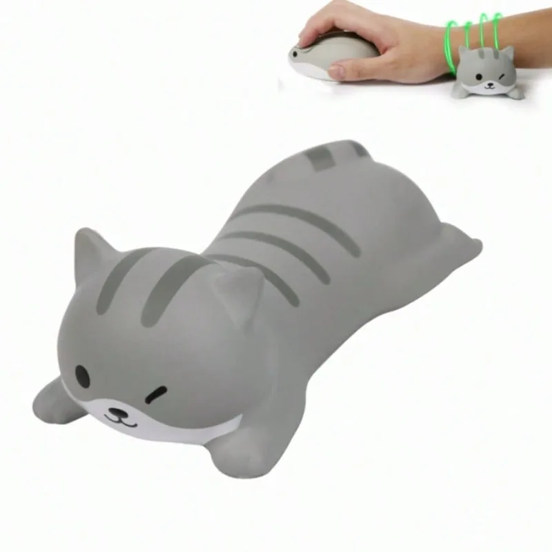 Cartoon Animal Wrist Rest Mouse Pad - Ergonomic Memory Foam Support for Keyboard/Mouse, Non-Slip Rubber Base for Office/Laptop