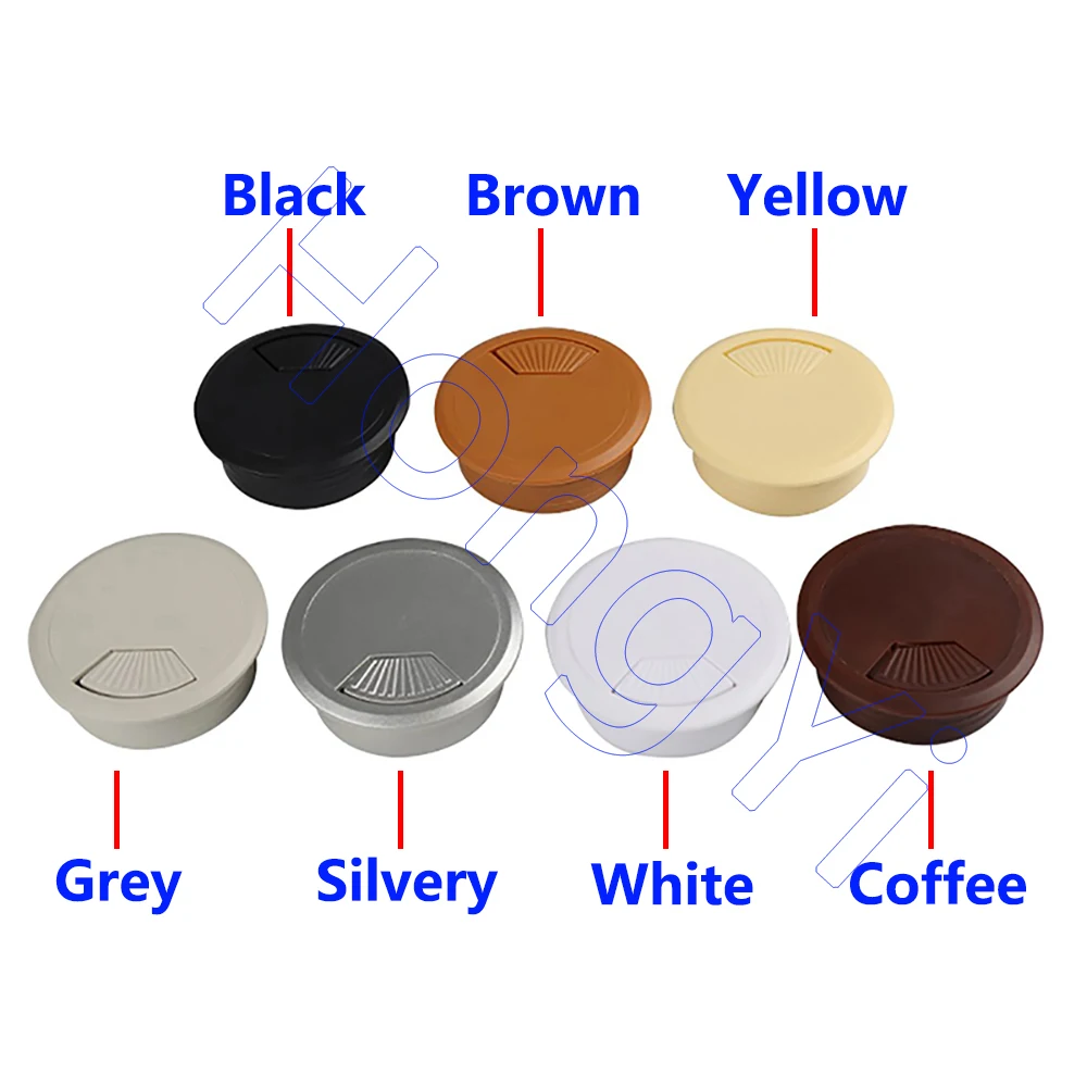 Desk Wire Organizer Cable Hole Cover ABS Plastic Cord Grommets 50mm/53mm/60mm/80mm 1Pcs for Office Furniture Cable Passing cable organizer cable hole cover desk cord grommet