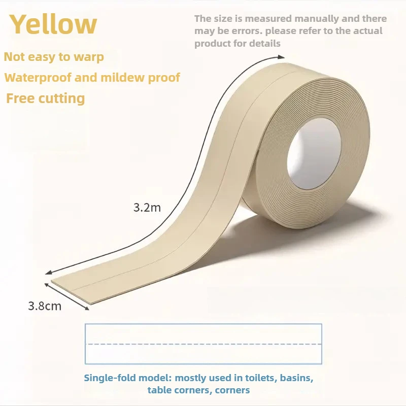 Enhanced Bathroom Sealing Tape - Waterproof Anti-Mildew Adhesive Strip