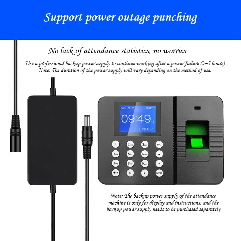 3960S Attendance Machine Work Punch Card Machine Fingerprint Recognition Sign-in Free Installation Software